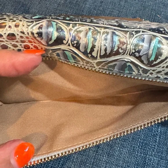 Brahmin Ady Wonderland wallet in Iridescent Croc-Embossed Wallet - Picture 4 of 7